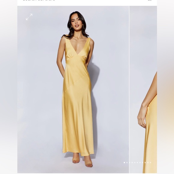Meshki Dresses & Skirts - Meshki Yellow Maxi Gown Dress